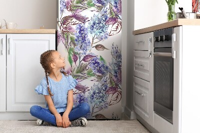 Decoration fridge cover Purple leaves