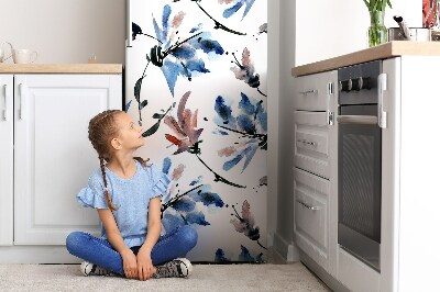 Decoration fridge cover Watercolor flowers