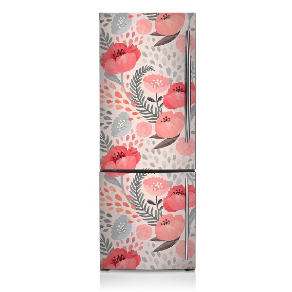 Decoration fridge cover Maltese poppies