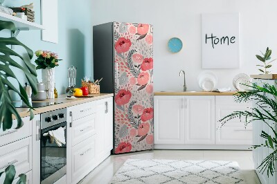 Decoration fridge cover Maltese poppies