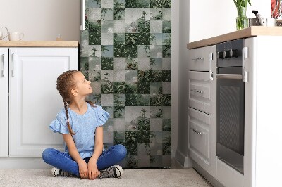 Decoration fridge cover Tropical patchwork