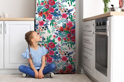 Decoration fridge cover Colorful flowers
