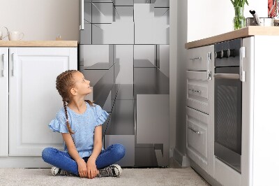 Magnetic fridge cover Gray tile