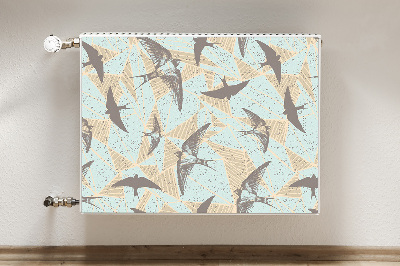 Printed radiator mat Flying swallows