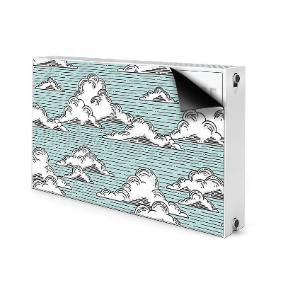 Radiator cover Clouds drawing