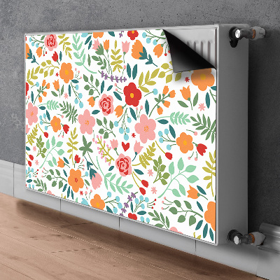 Decorative radiator mat Picture with flowers
