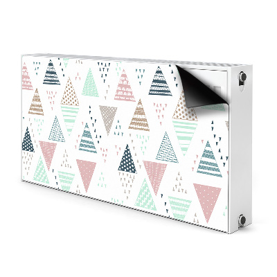 Decorative radiator cover Drawed triangles