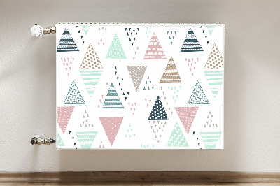Decorative radiator cover Drawed triangles