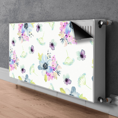 Magnetic radiator mat Purple flowers