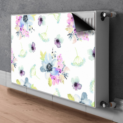 Magnetic radiator mat Purple flowers