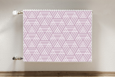 Magnetic radiator mat Pink triangles
