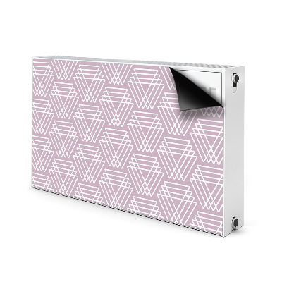 Magnetic radiator mat Pink triangles