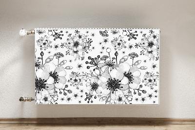 Radiator cover Black and white pattern