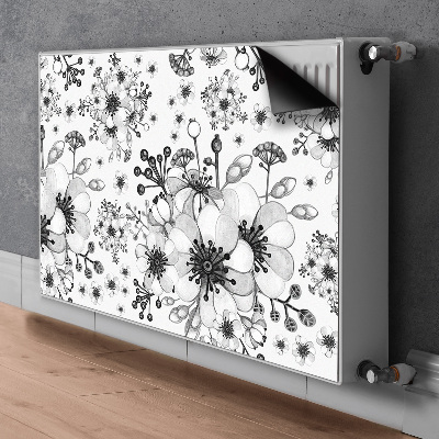 Radiator cover Black and white pattern