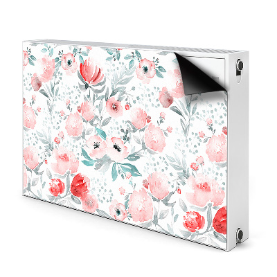 Magnetic radiator cover Painted poppies