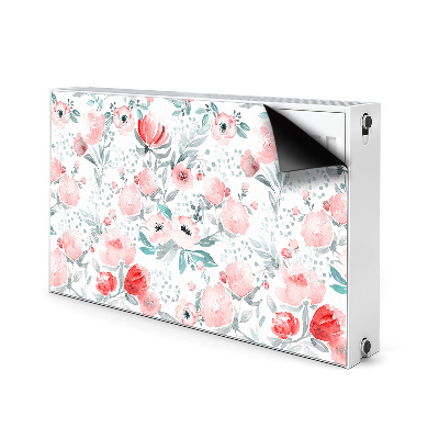 Magnetic radiator cover Painted poppies