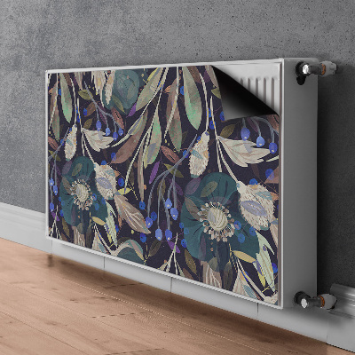 Magnetic radiator mat Botanical pattern