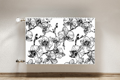 Decorative radiator cover Orchids