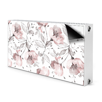 Decorative radiator mat Pastel poppies