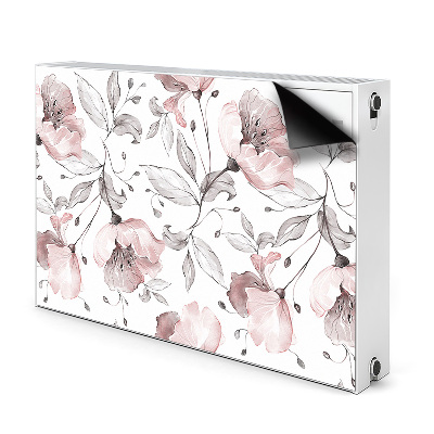 Decorative radiator mat Pastel poppies