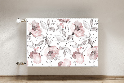 Decorative radiator mat Pastel poppies