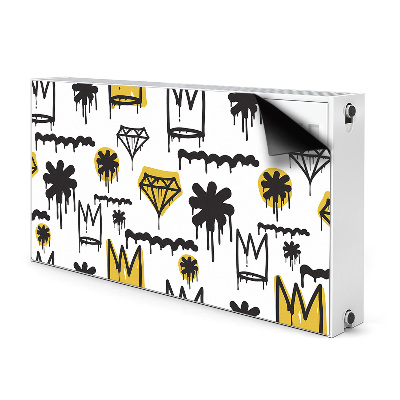 Magnetic radiator mat Graffiti crown