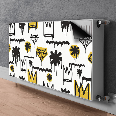 Magnetic radiator mat Graffiti crown