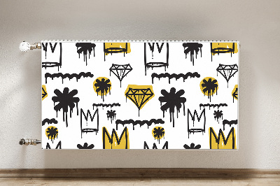 Magnetic radiator mat Graffiti crown