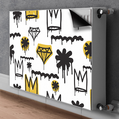 Magnetic radiator mat Graffiti crown