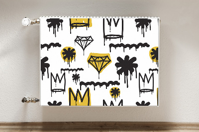 Magnetic radiator mat Graffiti crown