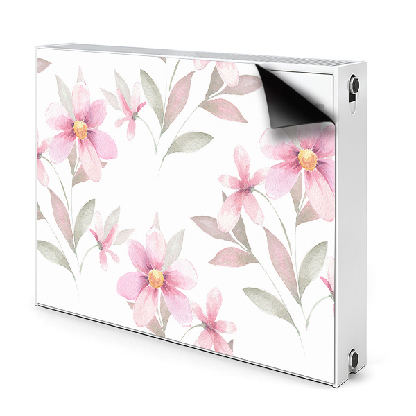 Magnetic radiator mat Pink flowers