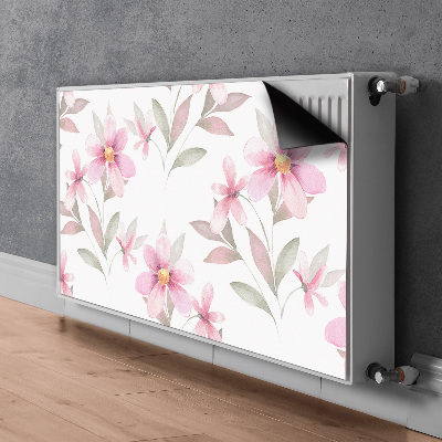 Magnetic radiator mat Pink flowers