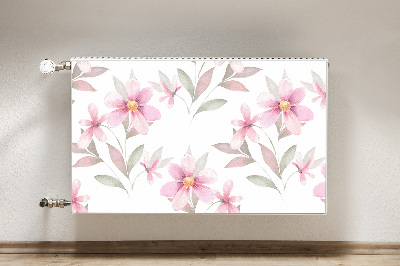 Magnetic radiator mat Pink flowers