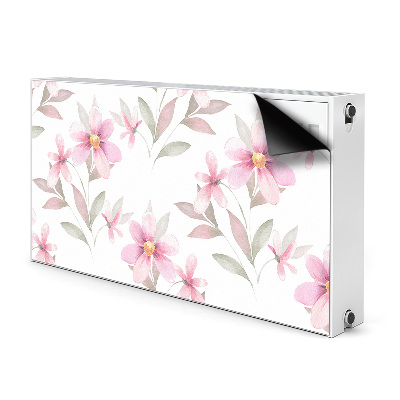 Magnetic radiator mat Pink flowers