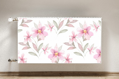 Magnetic radiator mat Pink flowers