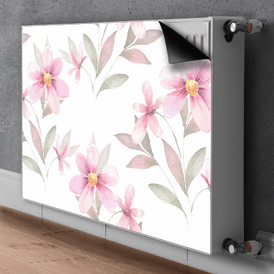 Magnetic radiator mat Pink flowers