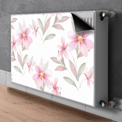 Magnetic radiator mat Pink flowers