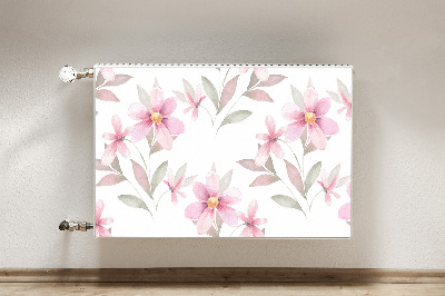 Magnetic radiator mat Pink flowers