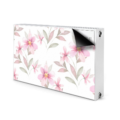 Magnetic radiator mat Pink flowers