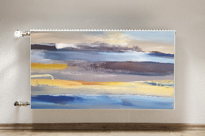 Magnetic radiator cover Painted sky