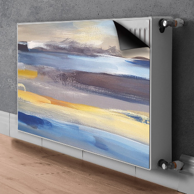 Magnetic radiator cover Painted sky