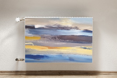 Magnetic radiator cover Painted sky