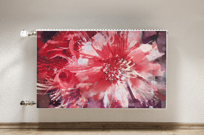 Radiator cover Red flower