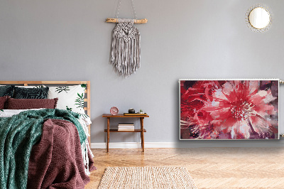 Radiator cover Red flower