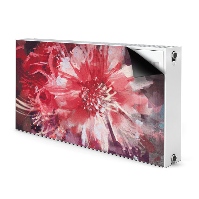 Radiator cover Red flower