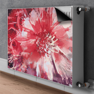 Radiator cover Red flower