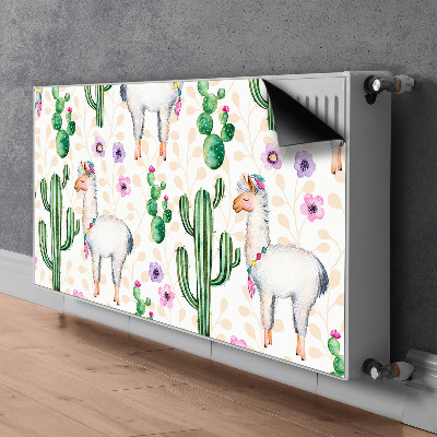 Printed radiator mat Lama