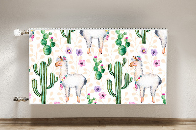 Printed radiator mat Lama