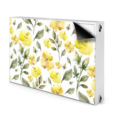 Magnetic radiator mat Yellow flowers