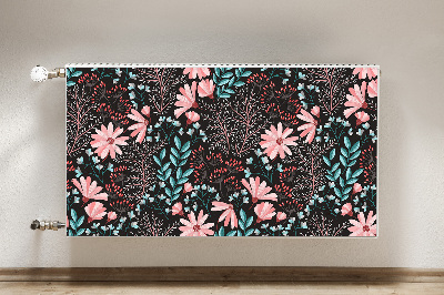 Printed radiator mat Vintage flowers